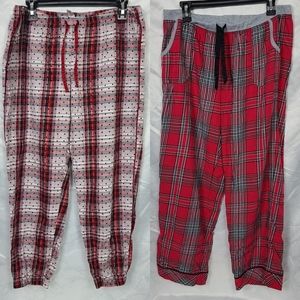 Victoria's Secret Red Plaid Pj pants bundle